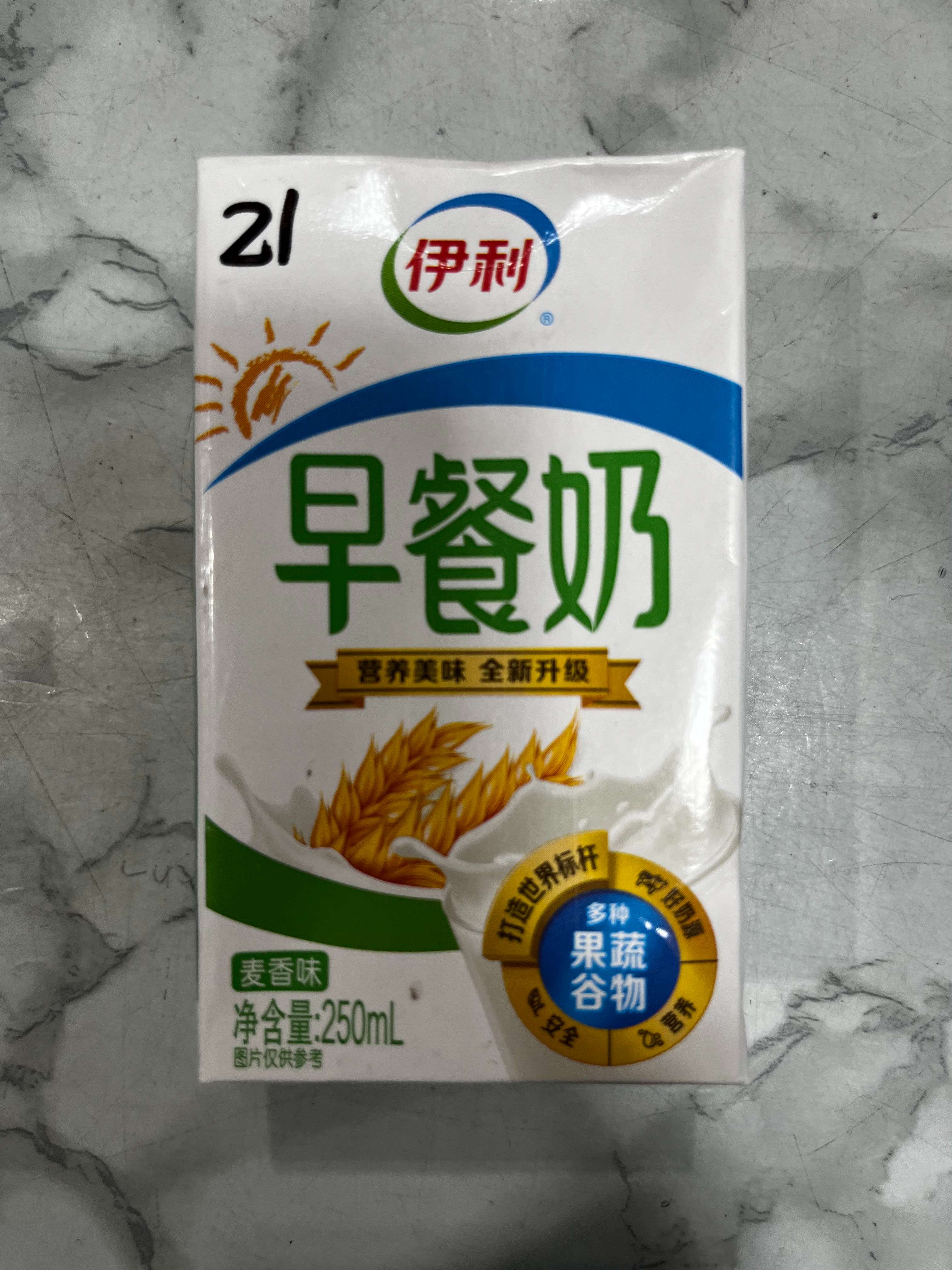 伊利麦香味早餐奶250ml